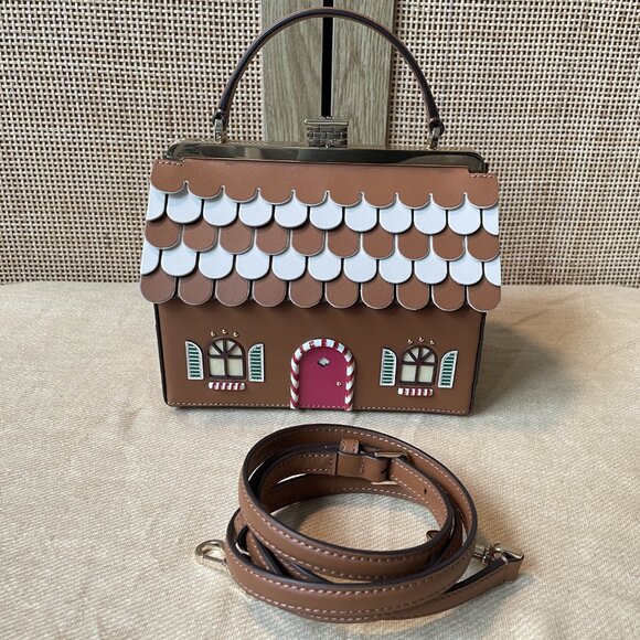 NWOT Kate Spade Gingerbread House in smooth leather - Picture 7 of 7